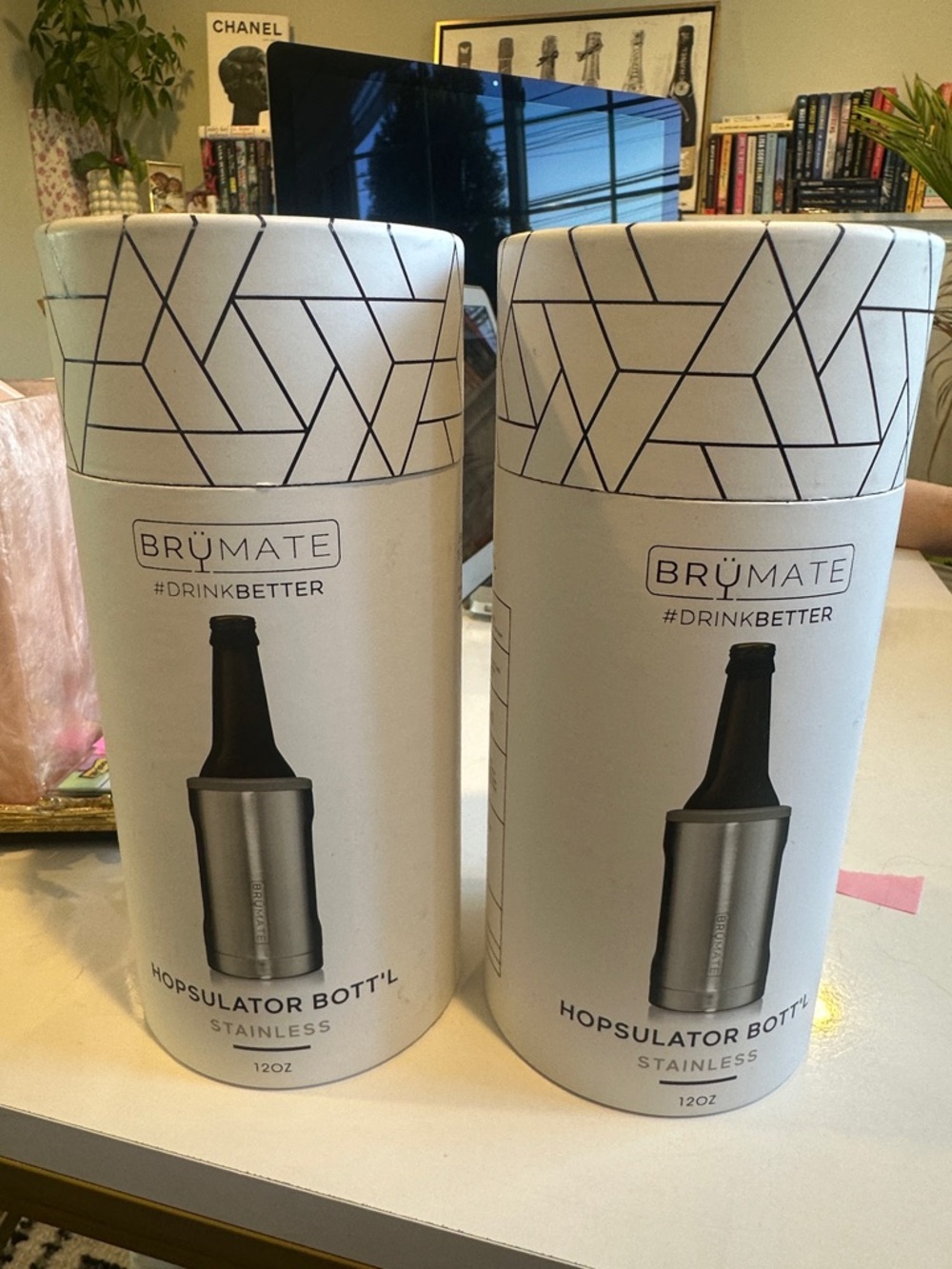 BrüMate Hopsulator Bott'l Stainless Beer Insulator - Silver